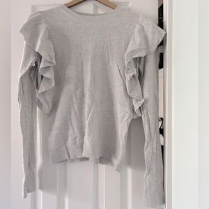 Gray Ruffle sweater